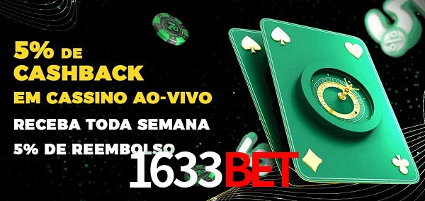 Promoções do cassino ao Vivo 1633bet